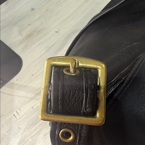 Vintage Coach Black Leather XL Large Unlined Bucket Bag - Picture 5 of 9